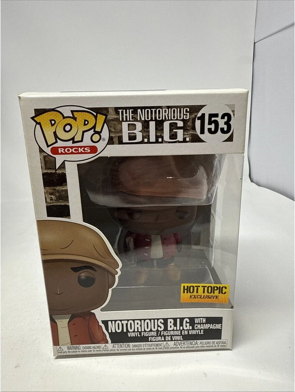 Funko Pop! Rocks Vinyl: Notorious B.I.G. with Champagne Hot Topic Exclusive #153